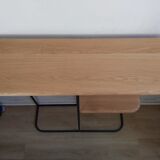 Oak & metal design console