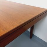 Vintage Scandinavian 50s 60s teak dining table with extension