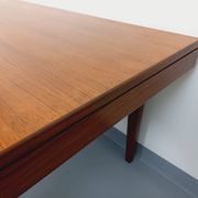 Vintage Scandinavian 50s 60s teak dining table with extension