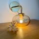 Applique globe vintage en verre ambré