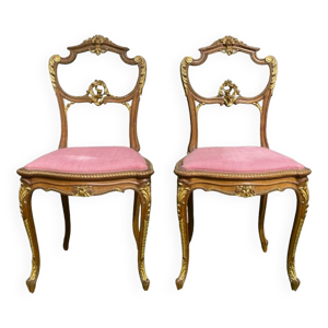 paire de chaises en acajou - style