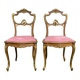 Paire de chaises en acajou style Louis XV