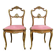 Paire de chaises en acajou style Louis XV