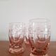 Set of 5 pink glasses