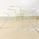 Nesting tables in transparent plexiglass – Design David Lange – 1970s