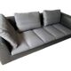“Feng” gray leather sofa by Didier Gomez for Ligne roset