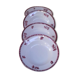 Lot 4 assiettes creuses fb fénal de Badonvillier modèle 63