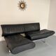 De Sede DS 140 midnight blue 3-seater vintage leather sofa 1980s design