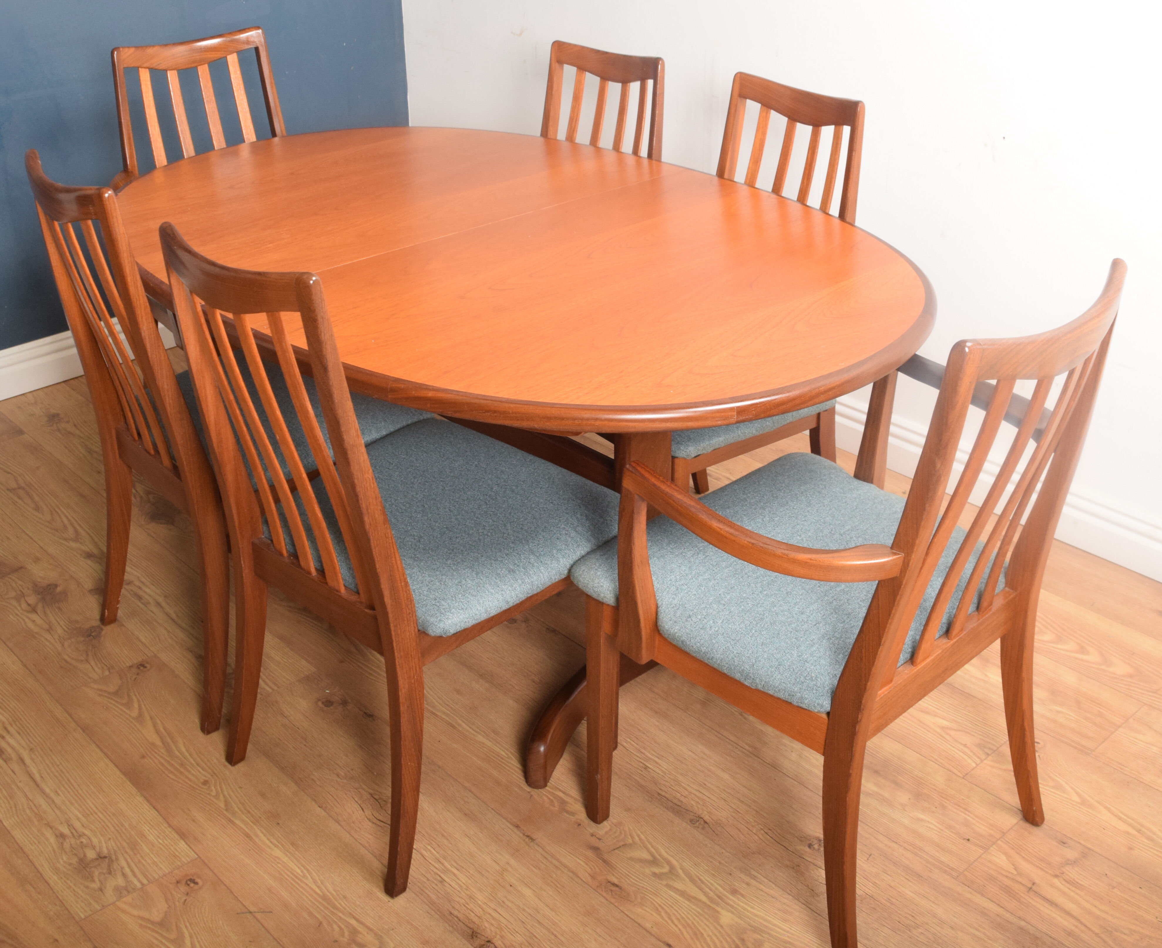 Restored Teak 1960s G Plan Table & 6 Chairs