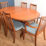 Restored Teak 1960s G Plan Table & 6 Chairs