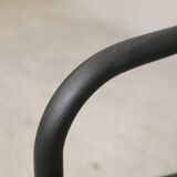 Pair of Prisunic edition armchairs, tubular steel and foam cushions, France, 1973