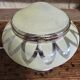 Vintage table lamp Globe saucer in frosted yellow glass with a trim.