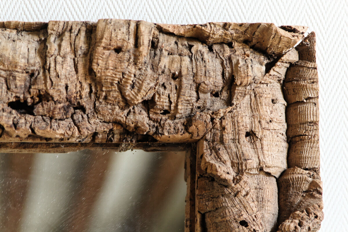 Mirror, natural cork frame