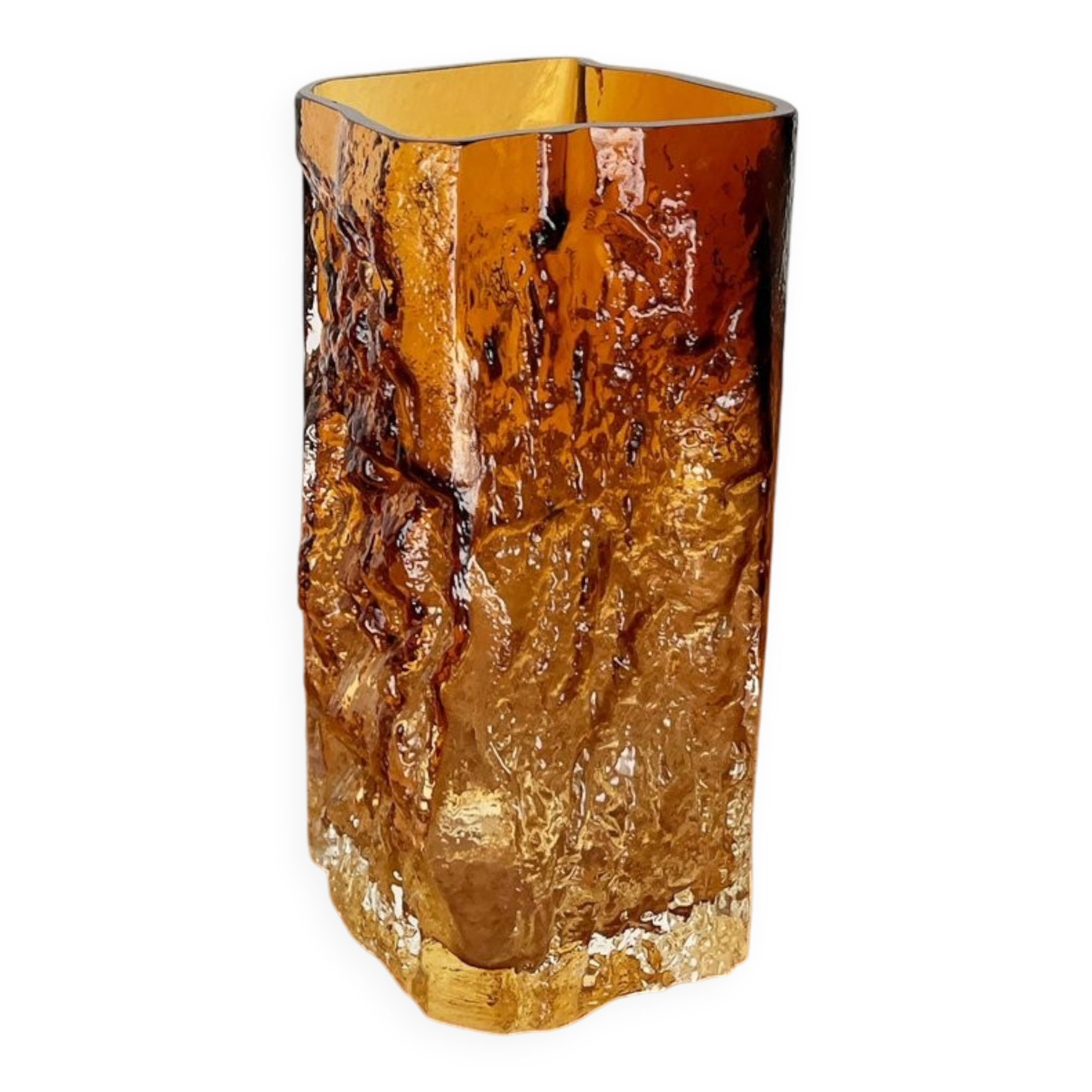 Mid-century modern glass vase by Kai Blomqvist for Kumela, Finland, 1960s.