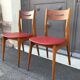 Set de 3 chaises scandinave 1960 pieds compas