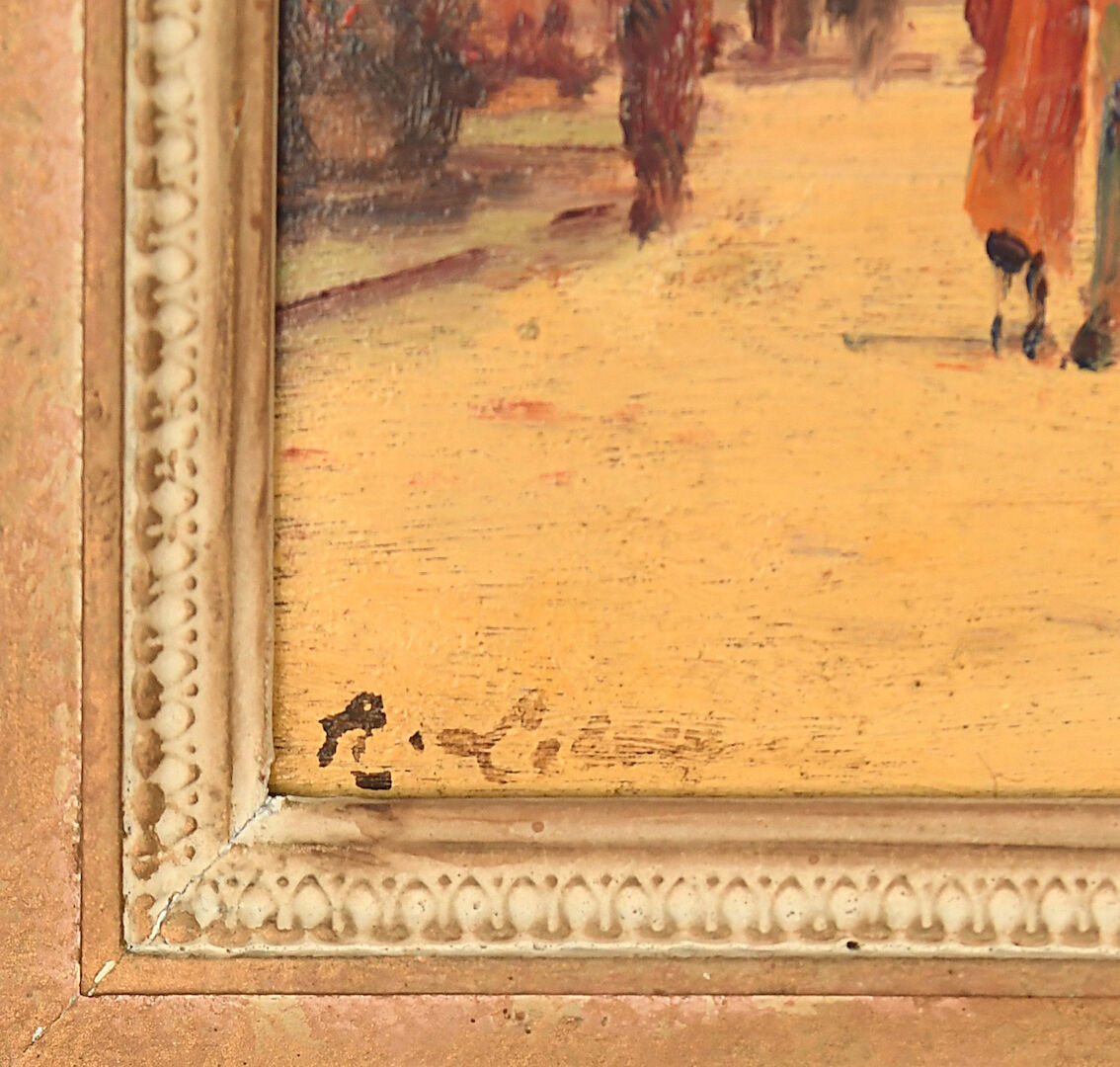 Oil on panel View Montmartre