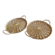 Set of 2 wicker trays
