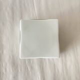 Square opaline wall and ceiling light 19 cm white glass 1960