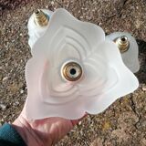 Set of 3 Art Deco tulip hanging lamps