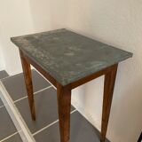 Old zinc tray farm table