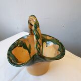 St. Amand Vernified Basket Basket Cache signed F. Normand
