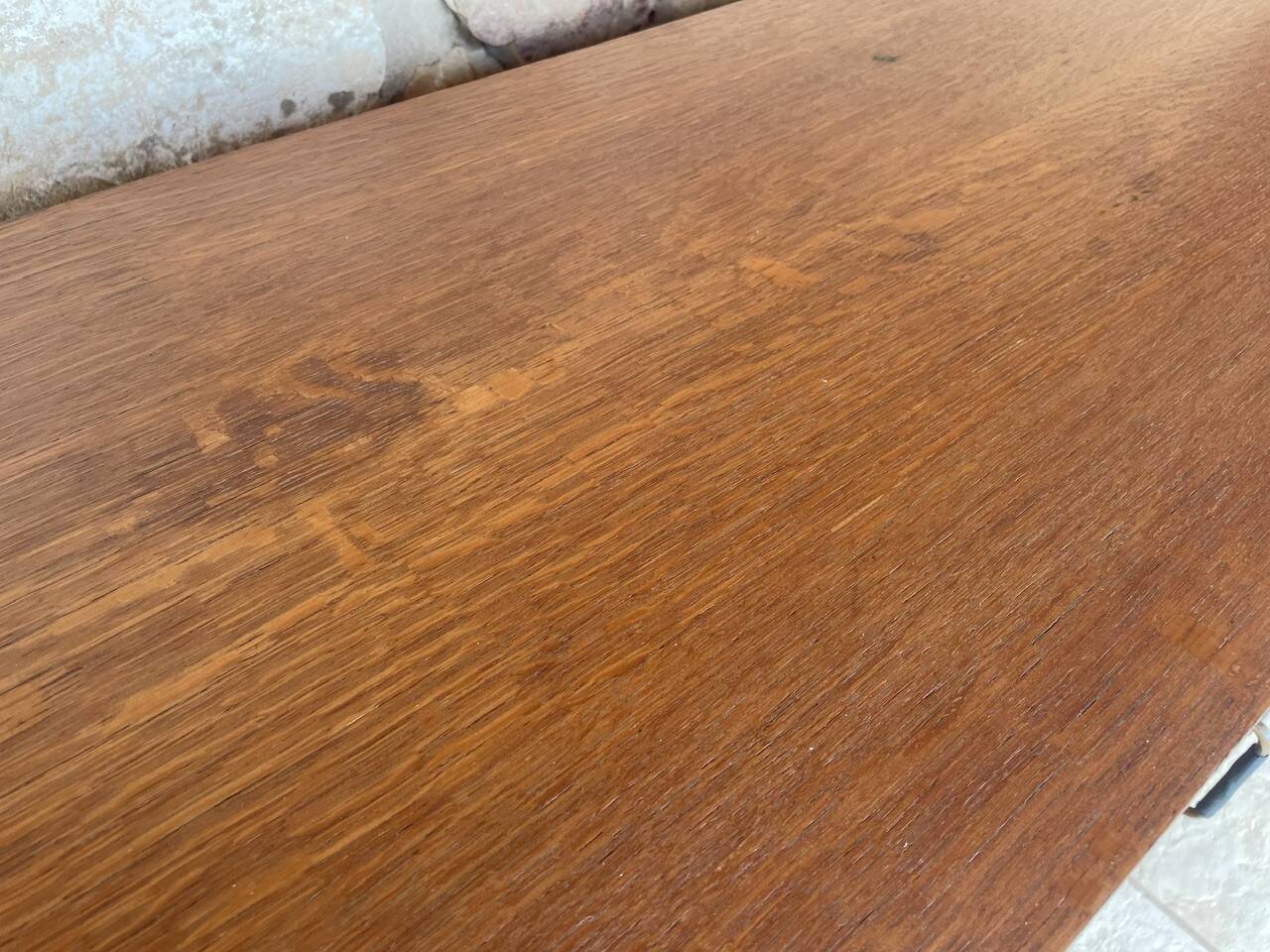 Oak storage unit, splayed legs circa 1950s