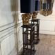 Pair of riveted wrought iron pedestals, circa 1900