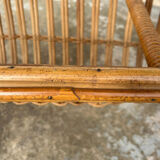 Vintage rattan magazine table