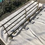 Brass coat and hat rack