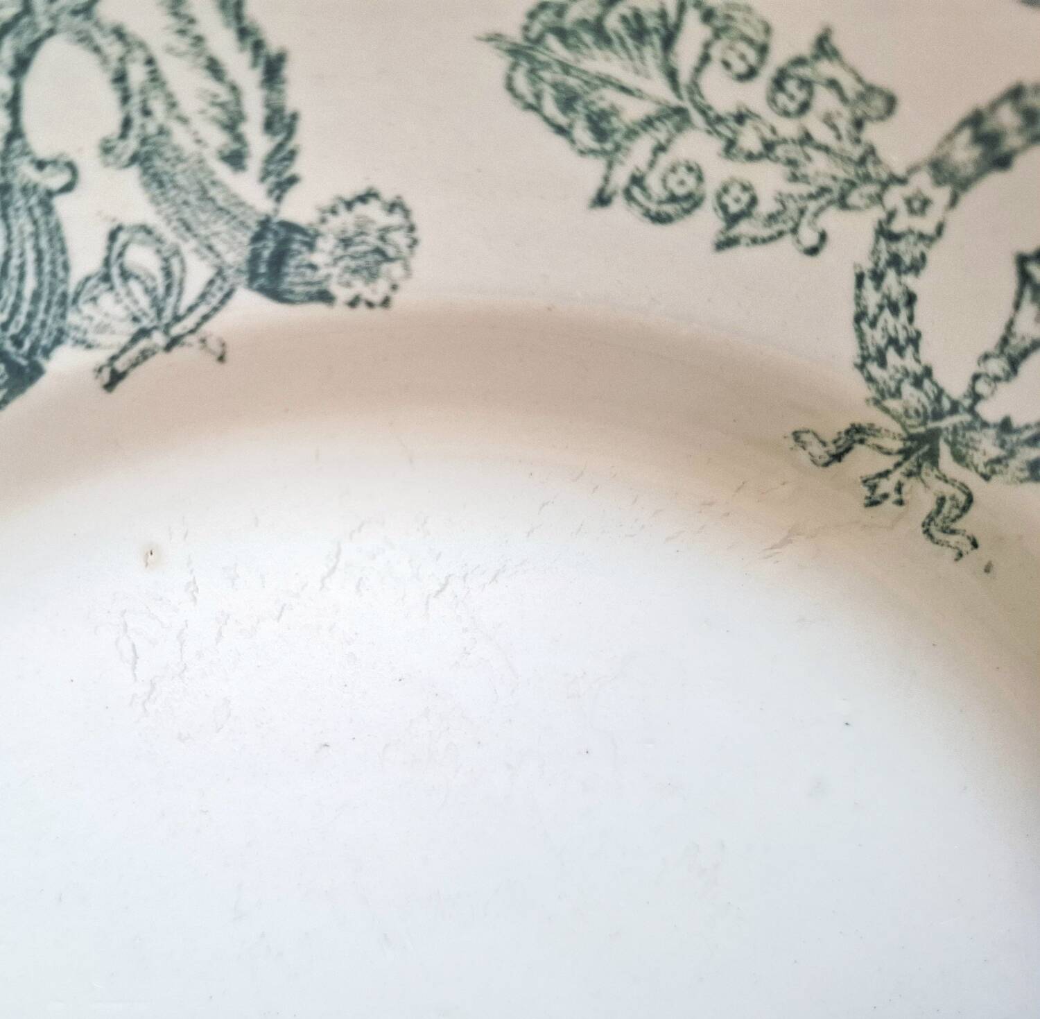 Mismatched antique ironstone earthenware plates