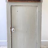 Antique Bedside Table in Weathered Grey Wood