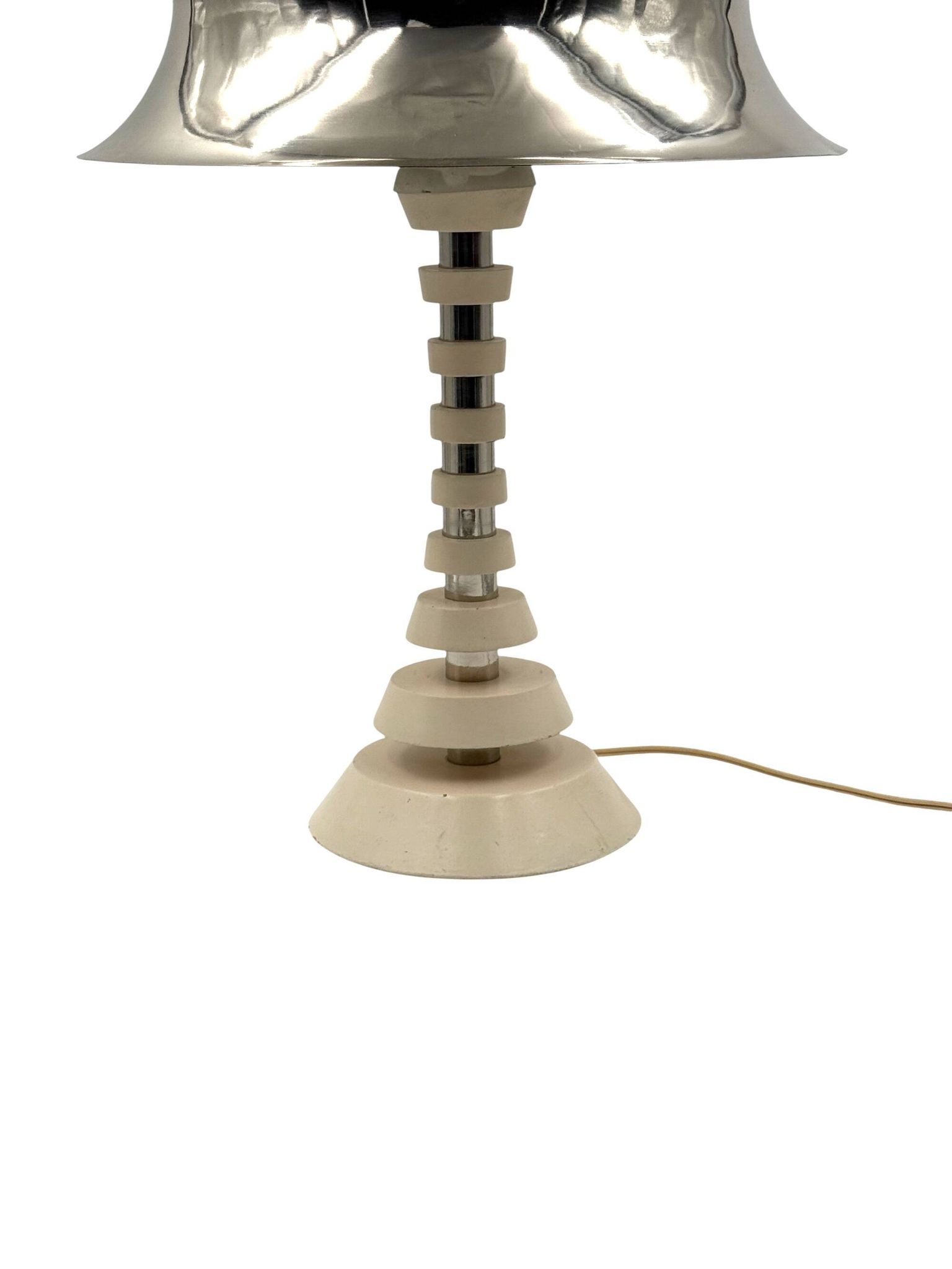 Lampe de table pagode de l'âge spatial, France années 1970