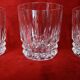 3 glasses of Arques Villandry crystal whisky signed
