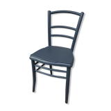 Chaise en bois bleu foncé