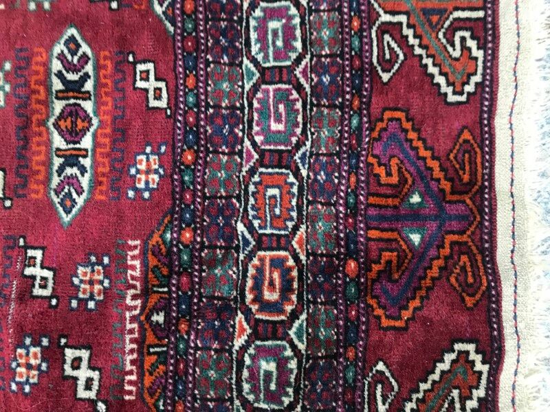 Vintage 115 X 182 CM hand made Bukhara tekke Turkmen carpet