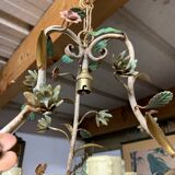 Lustre en fer forgé floral