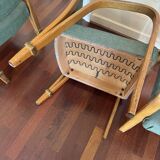 3 Fauteuils Steiner sieges assise verte