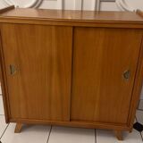 Vintage shoe cabinet with compass legs