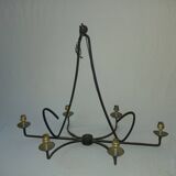grand lustre en fer forgé / années 60