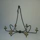 large wrought iron chandelier / 60s