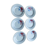 6 flat plates porcelain from Gien