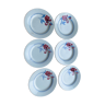 6 assiettes plates porcelaine de Gien