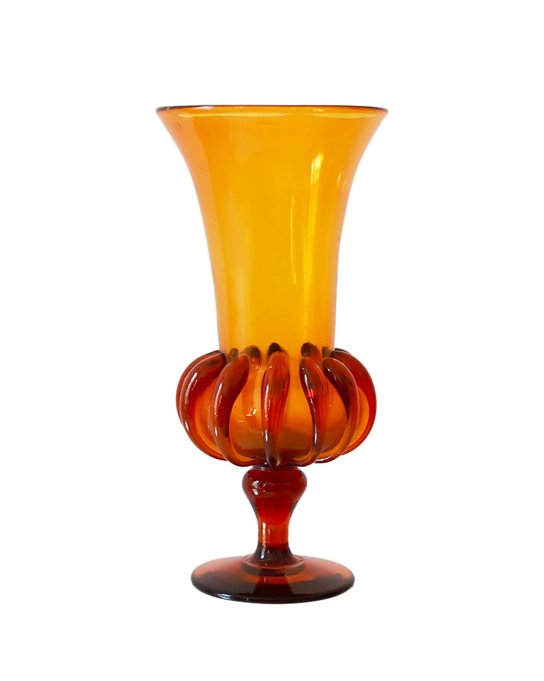 amber glass bubble vase