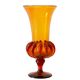 amber glass bubble vase