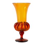 amber glass bubble vase