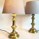 Lampe chic ancien bougeoir laiton massif