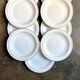 12 Corning dinner plates in white and gold porcelain