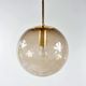 Large Mid-Century Smoked Air-Bubbled Glass Ball Ceiling Light from Limburg, Germany, 1970s