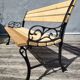 Old "Jardins de Paris" bench in Art Nouveau style (restored)