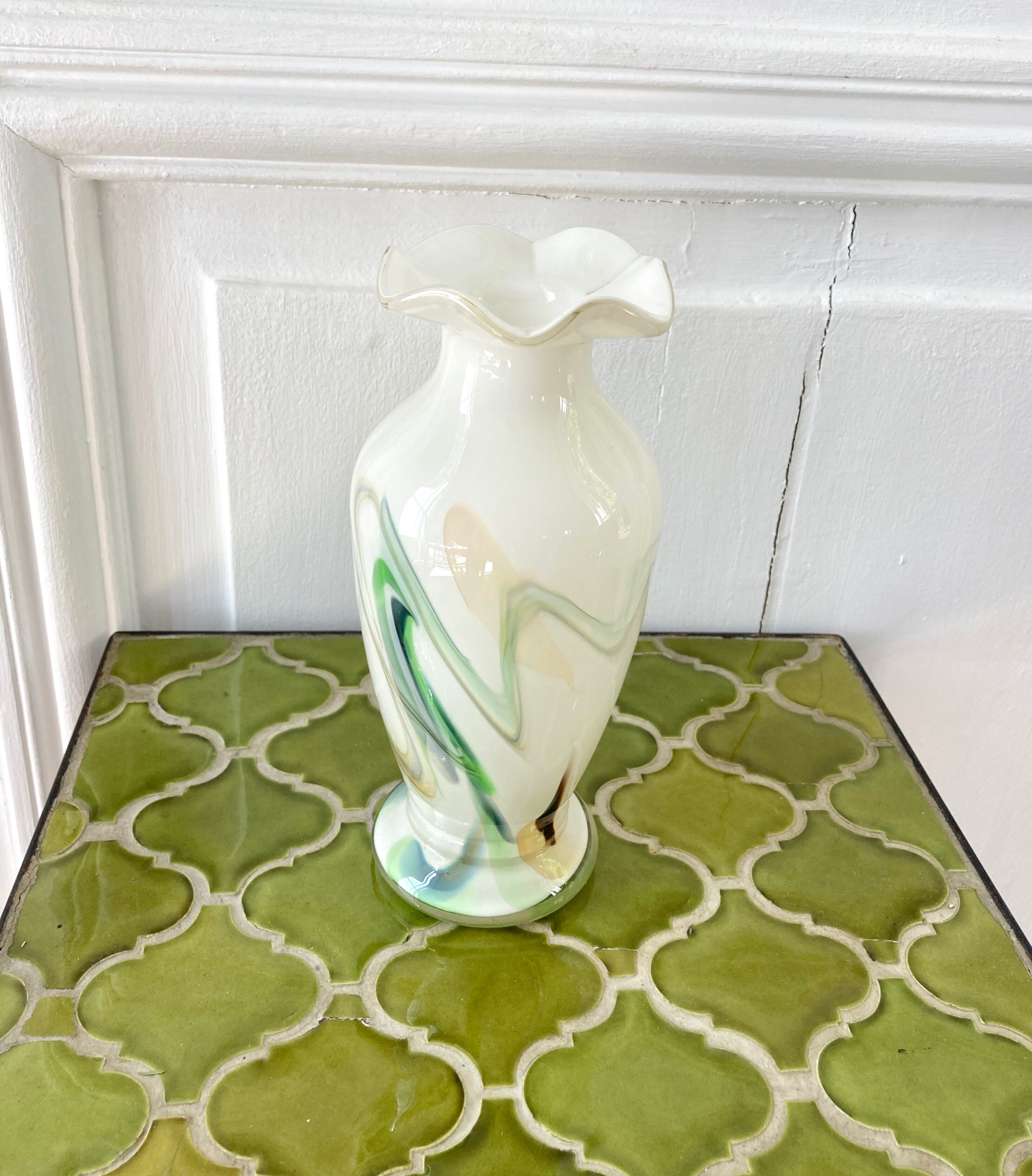 Murano style glass vase